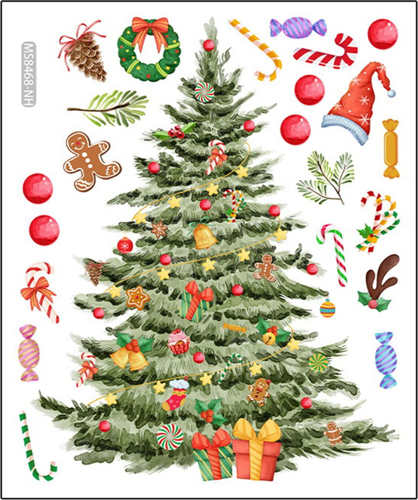 Weihnachts-Schneemann-Toilettenaufkleber, lustiger Weihnachtsbaum, abnehmbarer Wandaufkleber, Neuheit, Heimdekoration für die Toilette