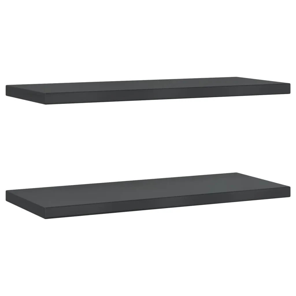 Mensola a Muro Inox Nero 75cm (2 pz) | Rinnova la tua Casa con Stile