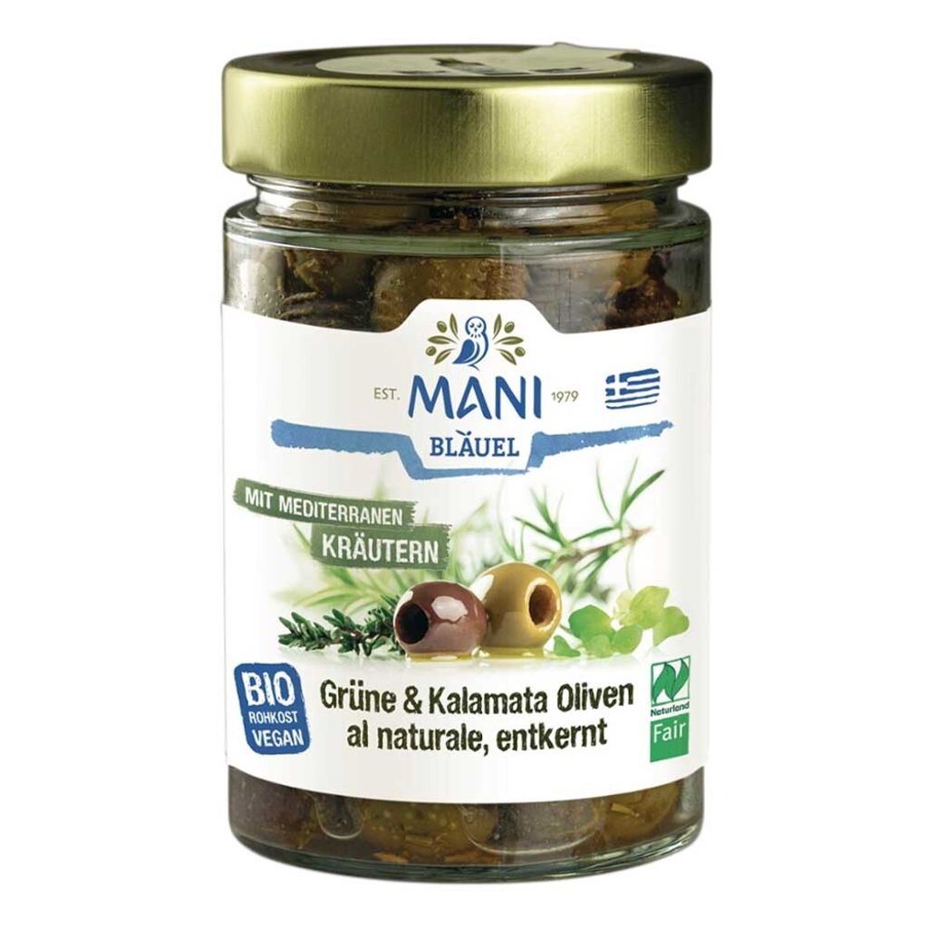 Oliwki zielone i Kalamata - al naturale z ziołami 175g Zdjęcie produktu 