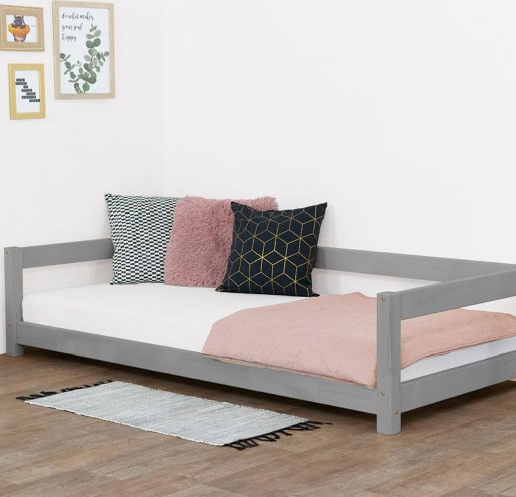 Children's single bed Study 140x200 cm - Grey