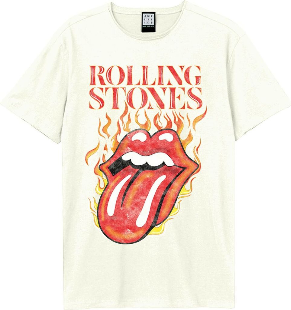 The Rolling Stones T-Shirt Herren Amplified Collection - Hot Tongue altweiß XL