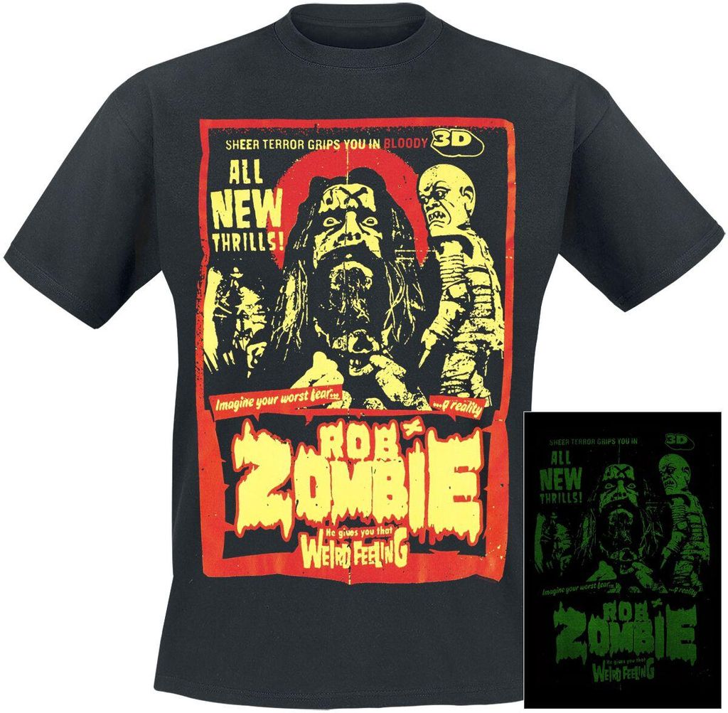Rob Zombie T-Shirt Herren Ghoularama - Glow In The Dark schwarz 4XL