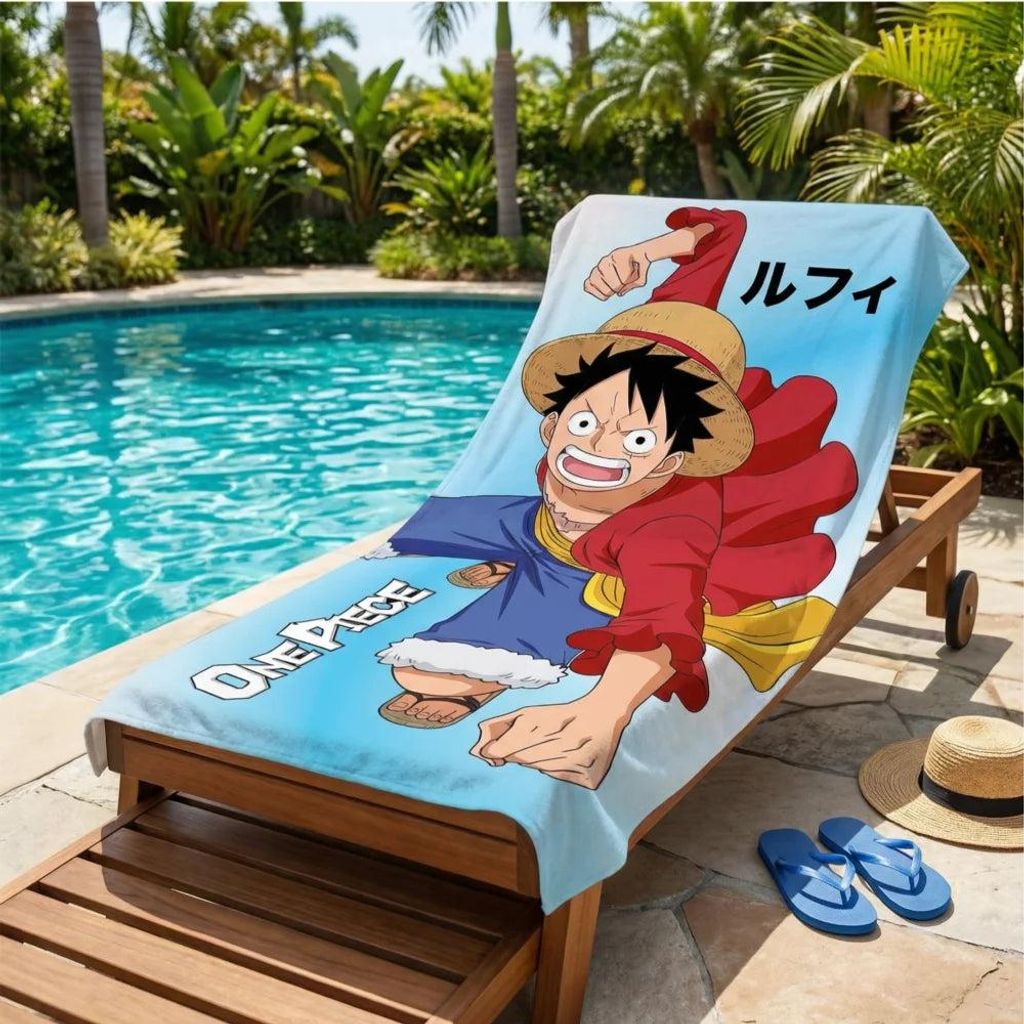 One Piece Monkey D Ruffy Mikrofaser Strandtuch Badetuch XL 70x140