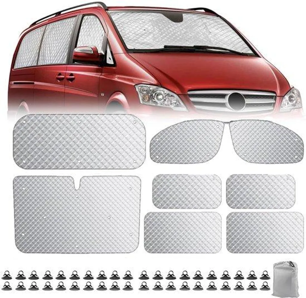 Kit de protection solaire pour voiture 8 pièces complet et universel