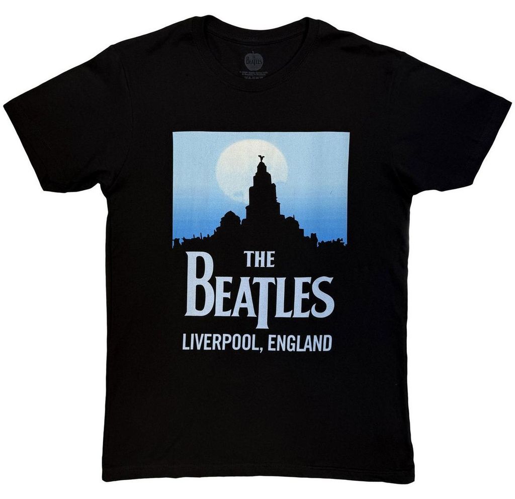 The Beatles - "Liverpool, England" T-Shirt für Herren/Damen Uni RO15477 (XL) (Schwarz)
