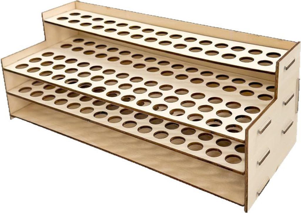 Pinselhalter aus Holz, 75 Löcher, Schreibtischständer, Stifteaufbewahrung, Organizer, große Kapazität, 2-stufiges Fach für Kunstwerkzeuge, Pr...