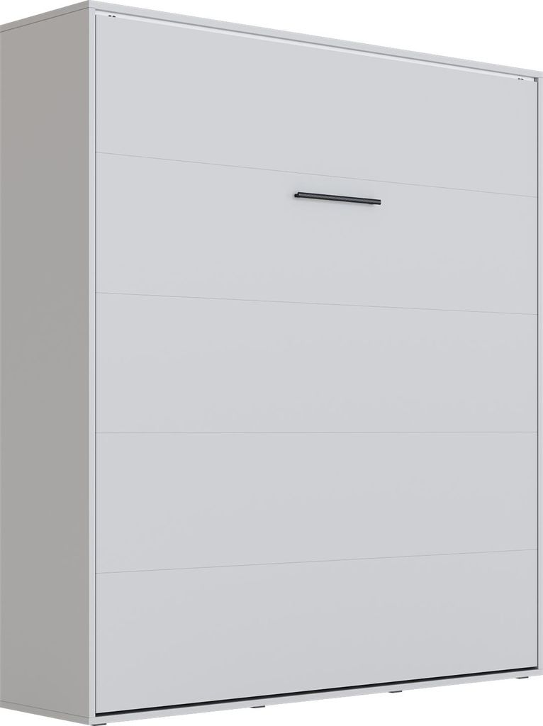 Schrankbett 140x200 Vertikal M3 Tiefe 55cm Perlgrau