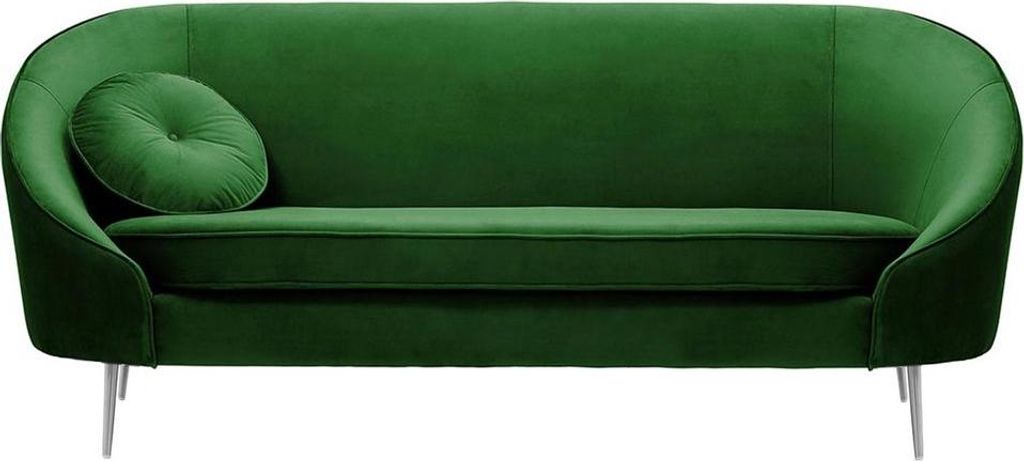 Dreisitzer-Sofa Kooper-Velluto 10-Standard piping-chrome metal
