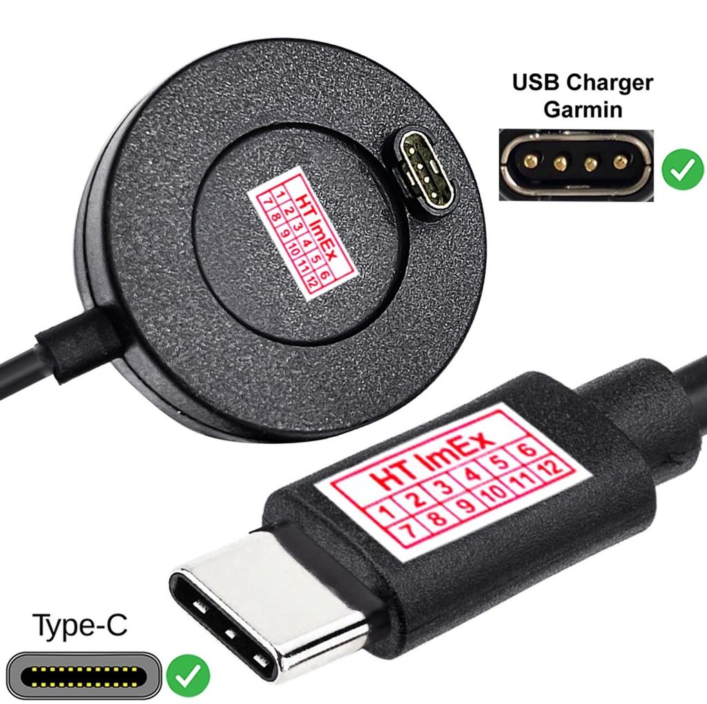 USB Typ C Kabel Ladestation kompatibel für Garmin EPIX 2 Smartwatch