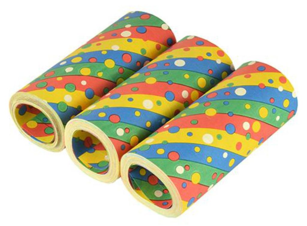 PAPSTAR Luftschlangen Confetti bunt 3 St. Immagine del prodotto 