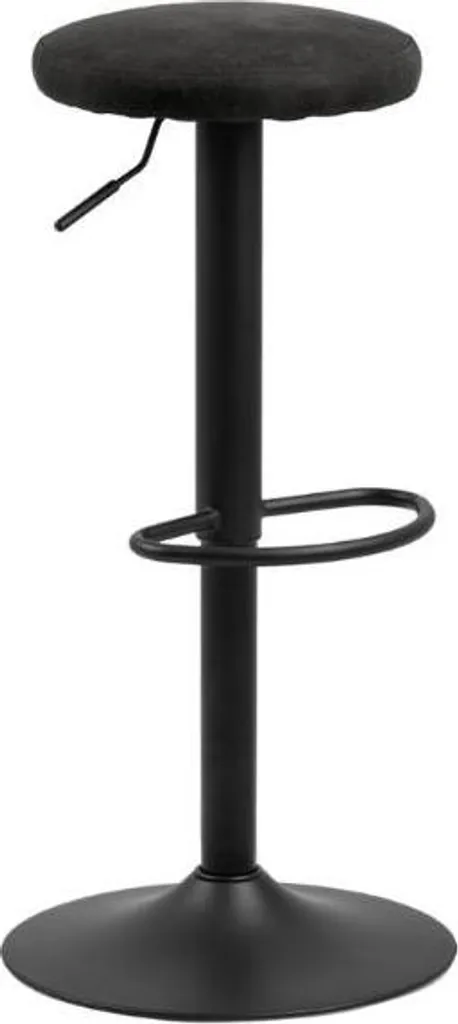 Tabouret de bar FINCH lot de 2 assise rembourrée et repose-pieds métal