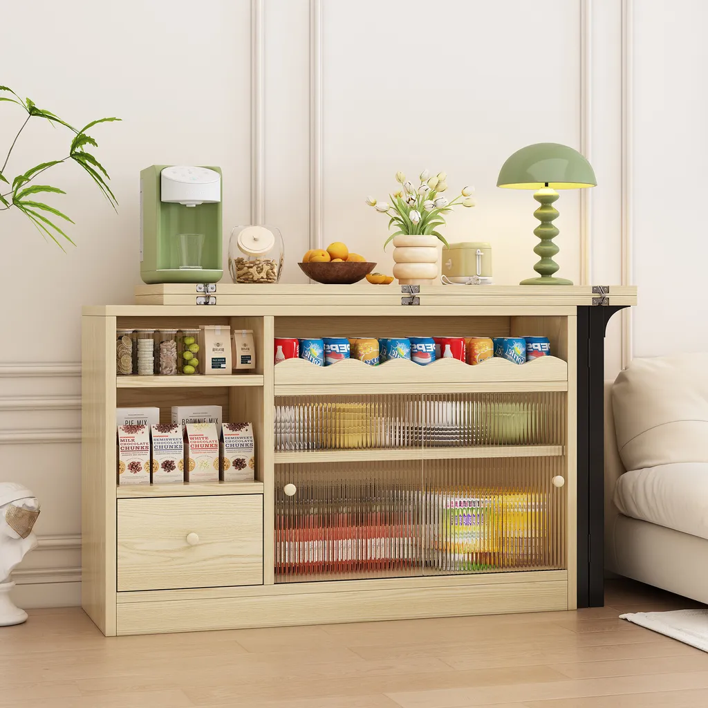 Table de repas pivotante à 360° pliante avec armoire de rangement - 4