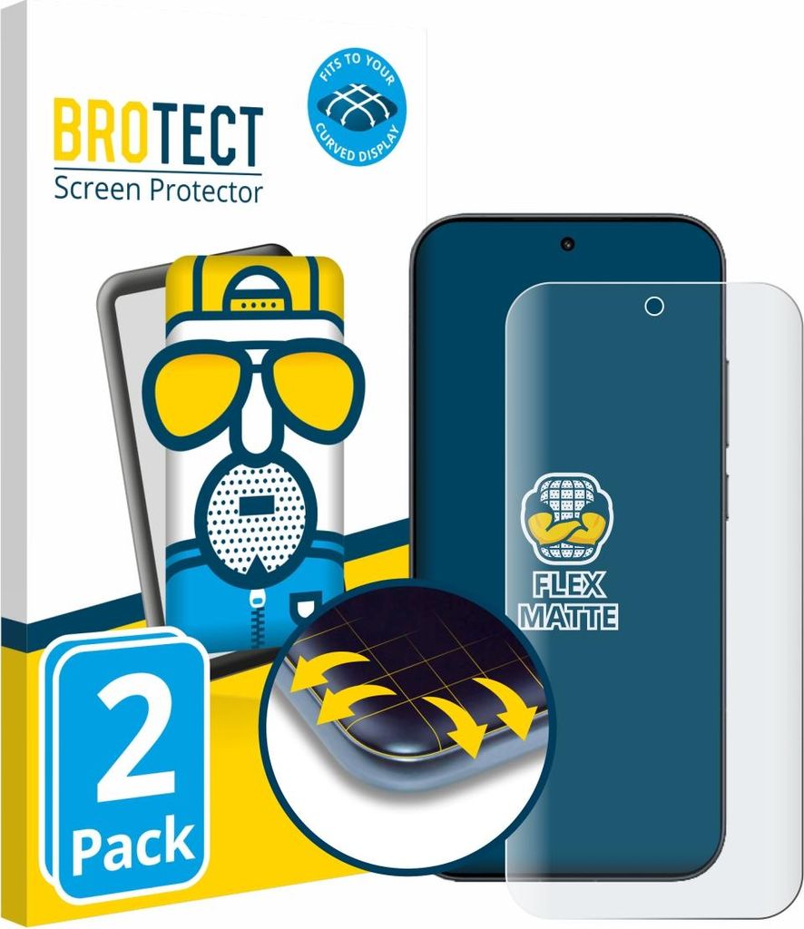 2x BROTECT Fullscreen Schutzfolie für Xiaomi Redmi K90 Displayschutz Folie Fullcover Matt Entspiegelungsfolie
