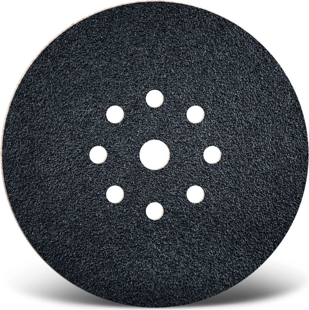 MENZER Black Klett-Schleifscheiben, 225 mm, 9-Loch, f. Trockenbauschleifer, Siliciumcarbid (10 Stk.) K16