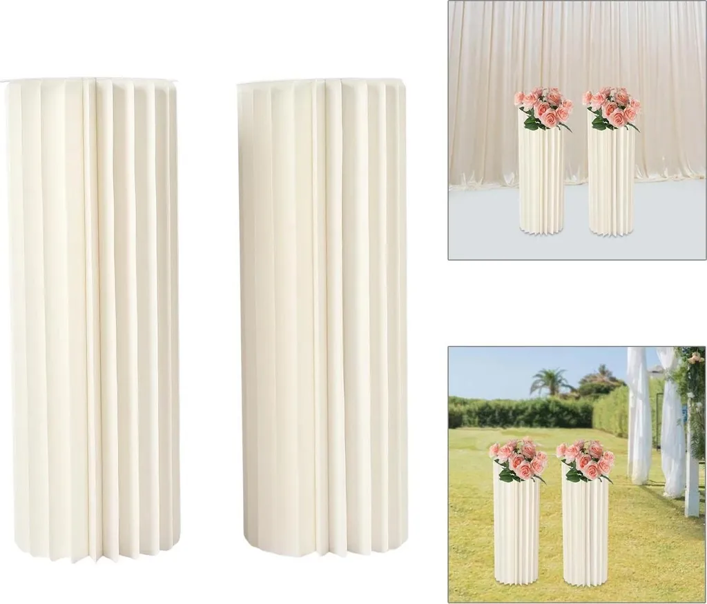 Vase Soliflore Design Blanc en Structure Alvéolaire - Lot de 2 Pièces