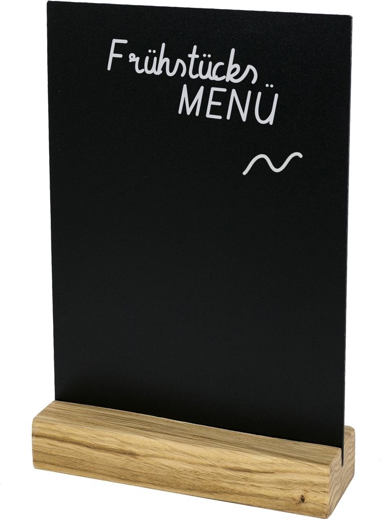 HMF 46452 Tischaufsteller Kreidetafel mit Holzfuß, DIN A5 Produktbild 