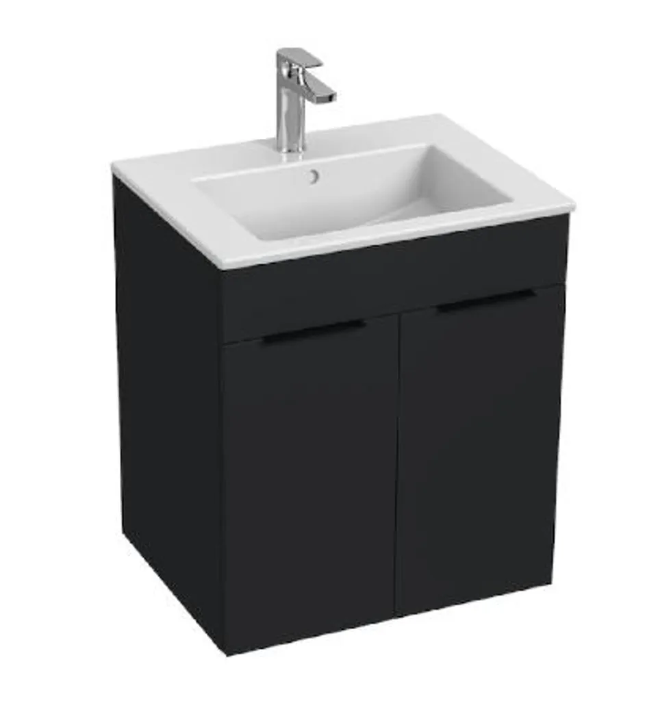 Ensemble Vasque et Meuble Jika 55cm Anthracite pour Petite Salle de Bain