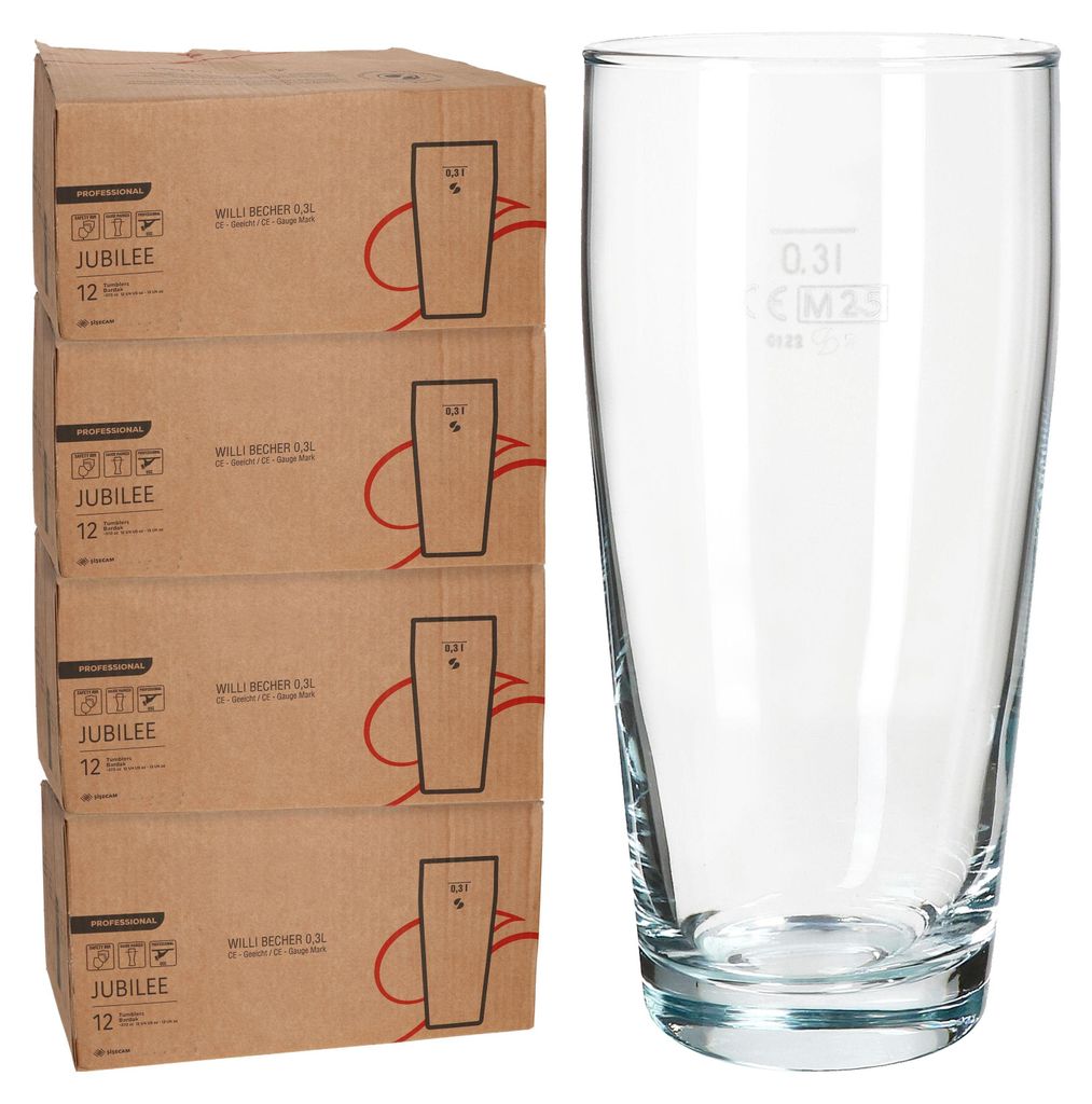 48er Set Willibecher 0,3 L geeicht Bierglas Trinkglas Produktbild 