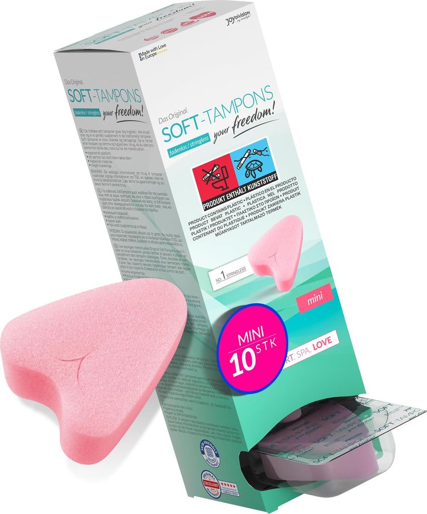 JOYDIVISION Soft-Tampons mini | 10 sztuk | tampony bez Zdjęcie produktu 