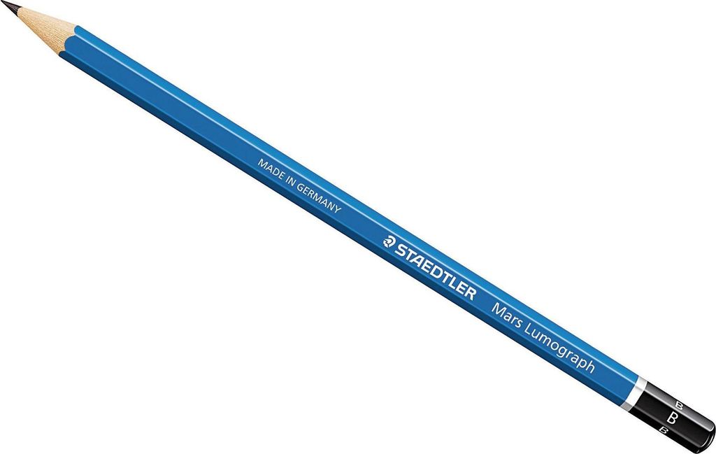 Staedtler Mars Lumograph, B, Blau, Hexagonal, Kunst, Grafische Zeichnung, Hobby, Büro, Schule, Technical drawing, PEFC, 2 mm