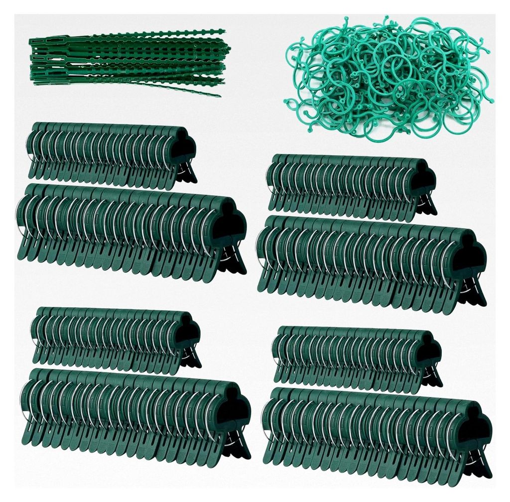 120 Stück Pflanzenclips für Kletterpflanzen, 80 Packungen in 2 Größen, 20 Pflanze Twist Locks und 20 Pflanzenbinder