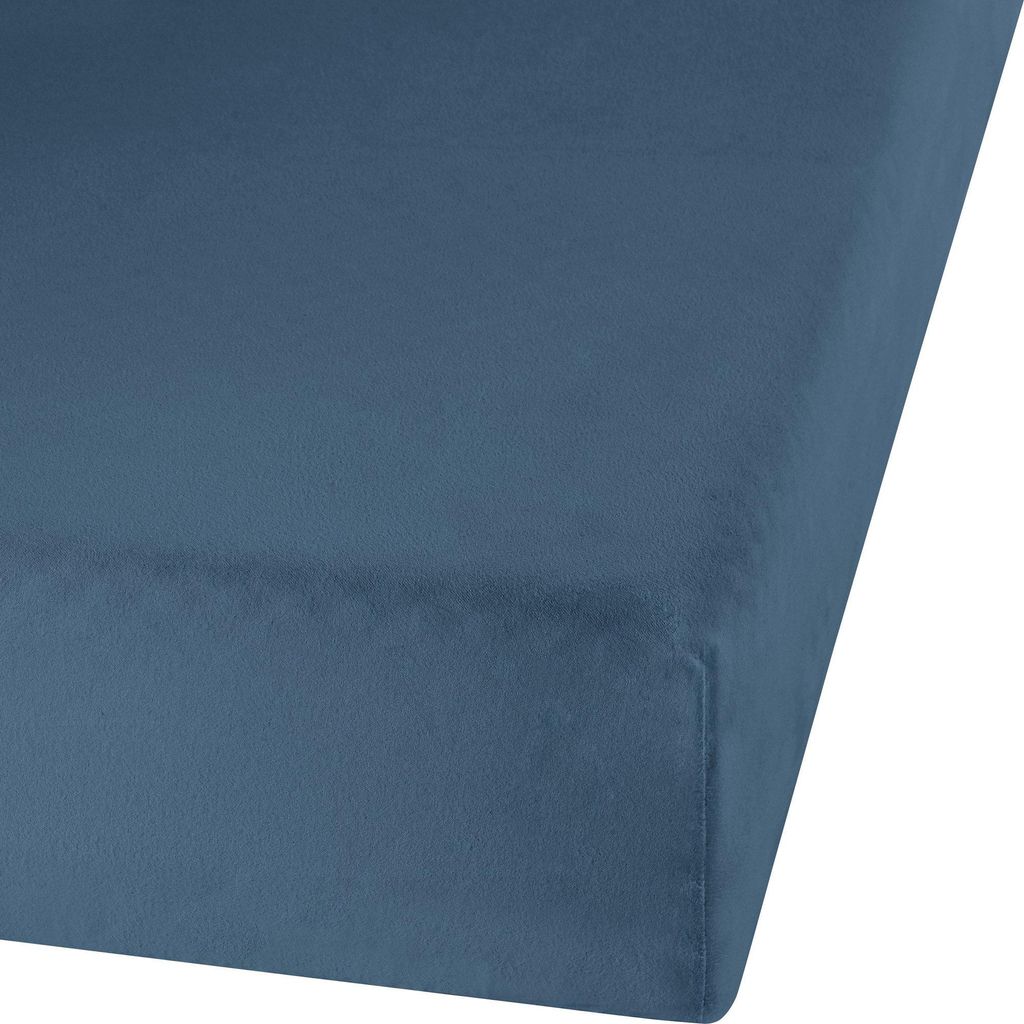 Erwin Müller Spannbettlaken Erlangen" rauchblau 90x210 cm - 100x220 cm"