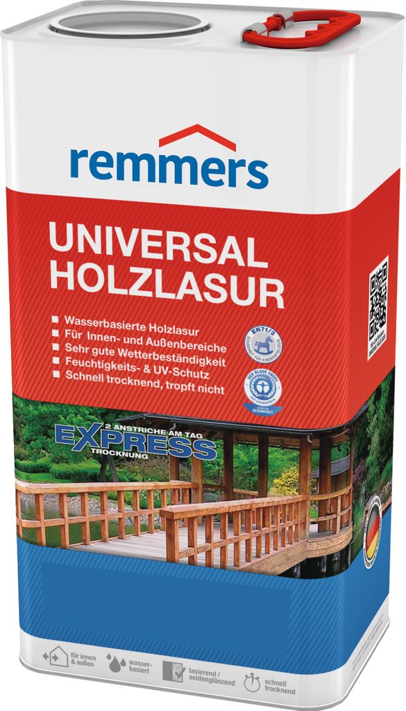 Remmers Aidol Universal Holzlasur auf Wasserbasis, Nussbaumr 5 l