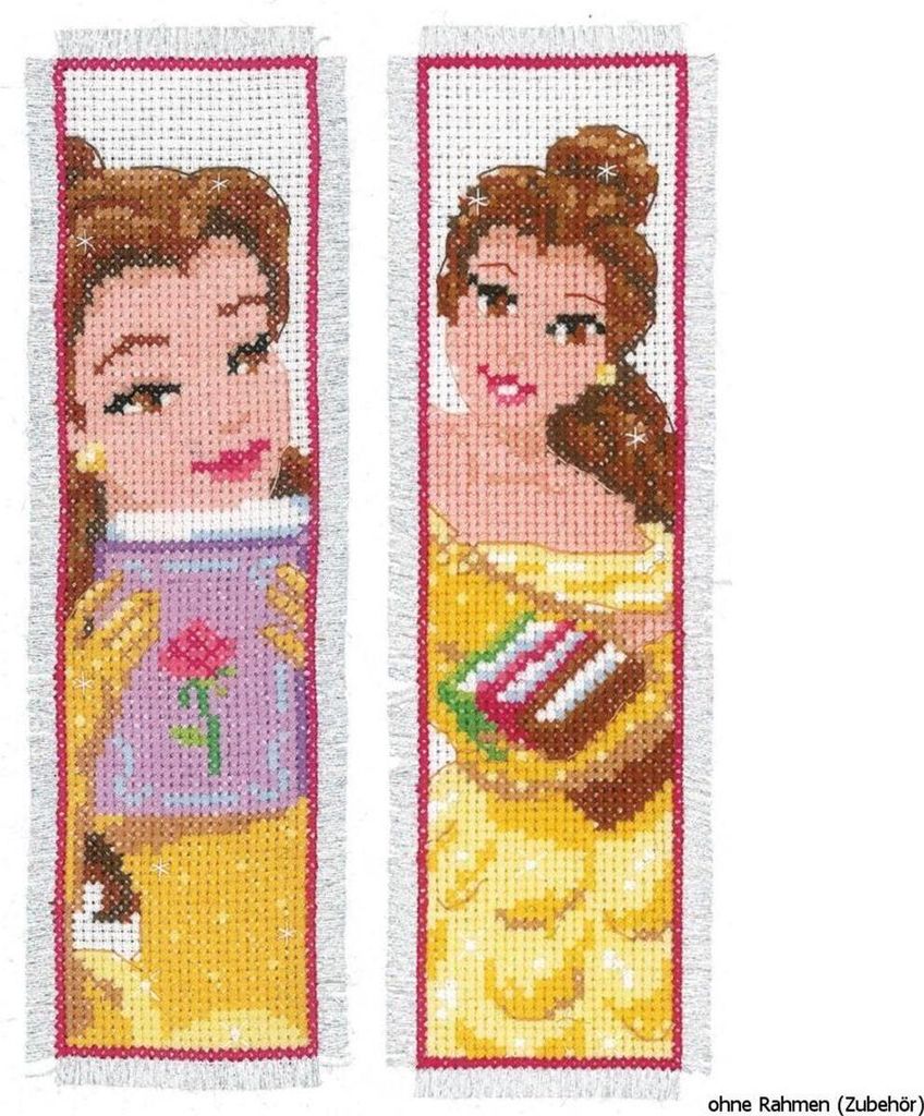 Vervaco Disney Lesezeichen "Beauty Aida", 2er Set, Zählmuster