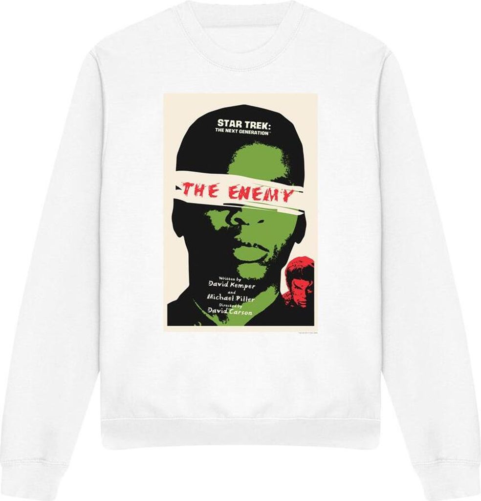 Star Trek - "The Next Generation Season 3 Episode 7" Sweatshirt für Herren/Damen Uni TV11775 (XXL) (Weiß)