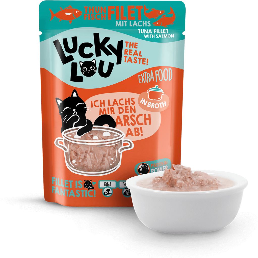 Lucky Lou Extrafood Thunfischfilet & Lachs in Sud  Produktbild 
