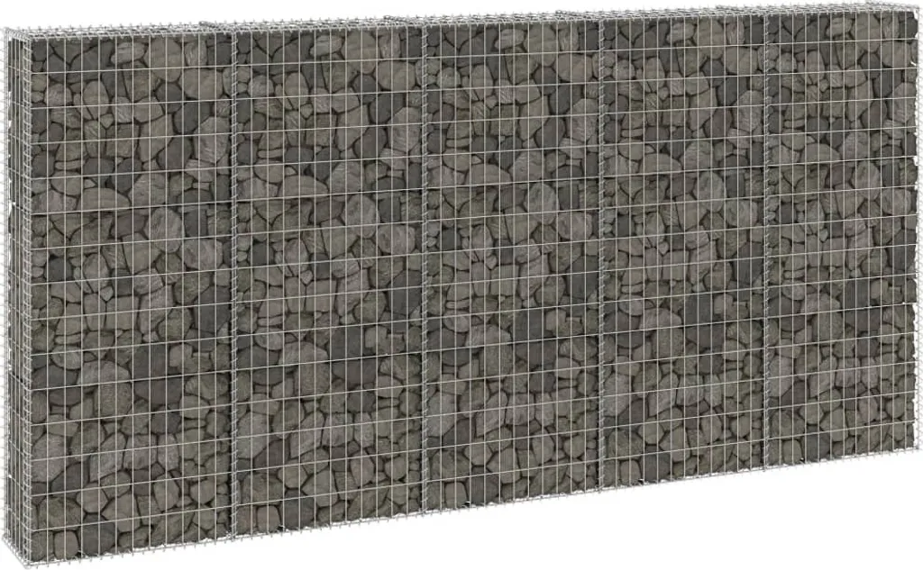 Clôture gabion avec couvercle pour aménagement paysager de jardin