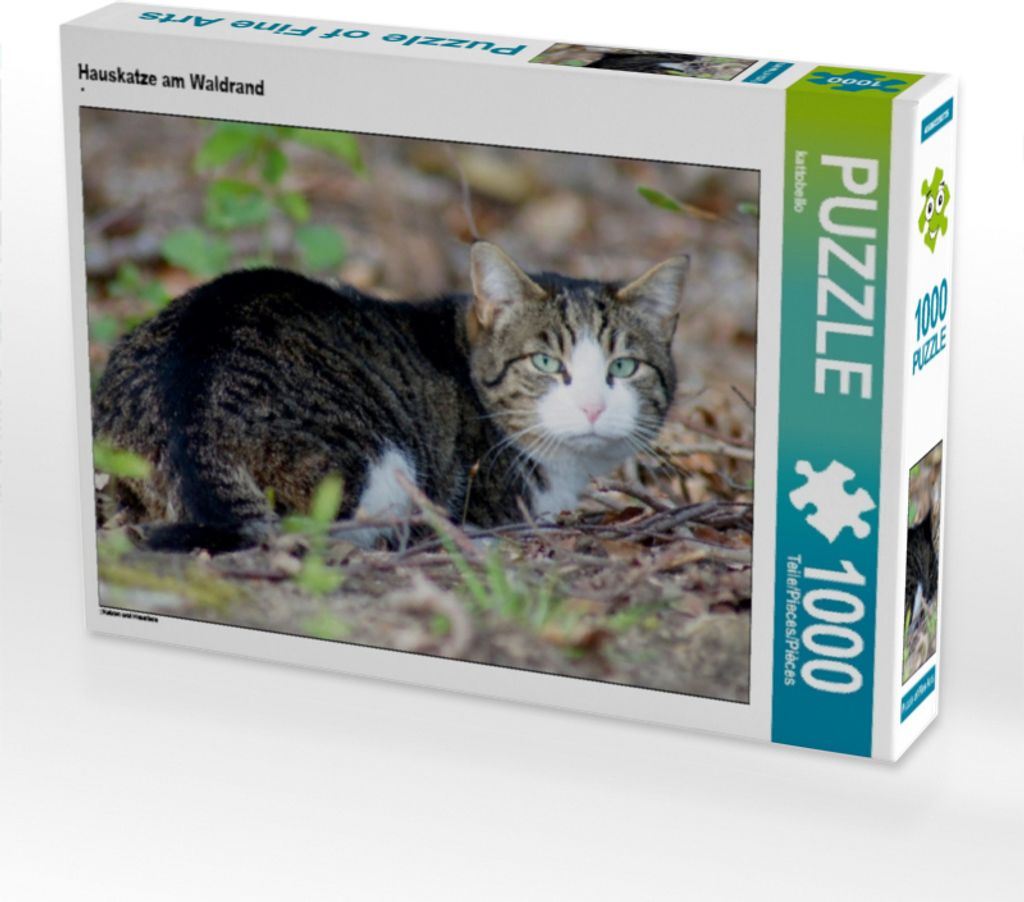 Calvendo Hauskatze am Waldrand 1000 Teile Puzzle quer 640x480mm, CALVENDO; 7303805