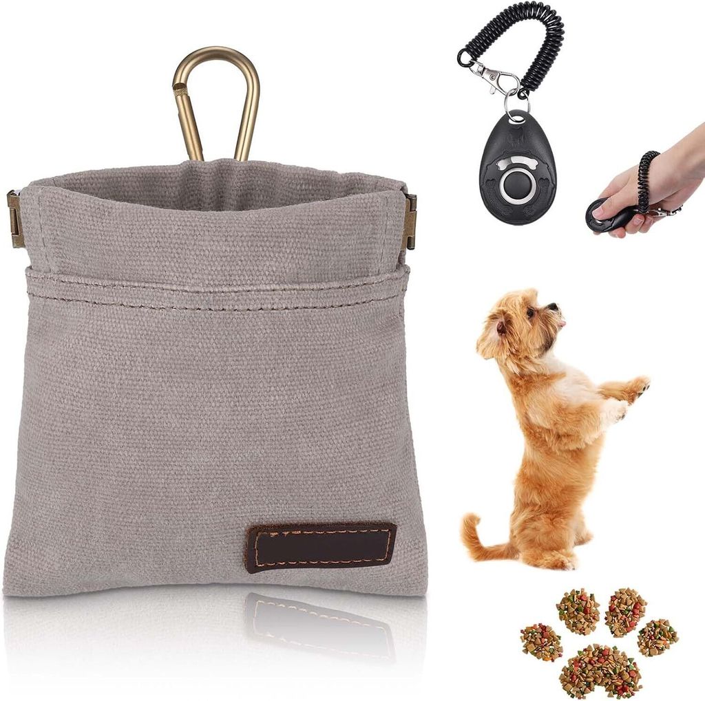 Zocipro Leckerlitasche für Hunde,Klein Leckerlibeutel für Hunde mit Automatischem Verschluss,Einfache Einhandnutzung,Futterbeutel Hundetraining m...