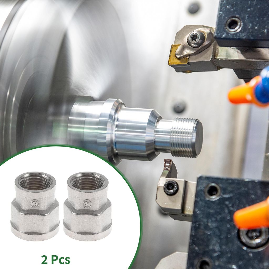 Kupferbeschichtete Rohrverbindungen 1/2"x 3/4"Gerade Gewindeadapter 1.36" 2 Stück