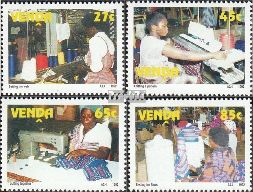Briefmarken Südafrika - Venda 1992 Mi 233-236 (kompl.Ausg.) gestempelt Bekleidungsindustrie