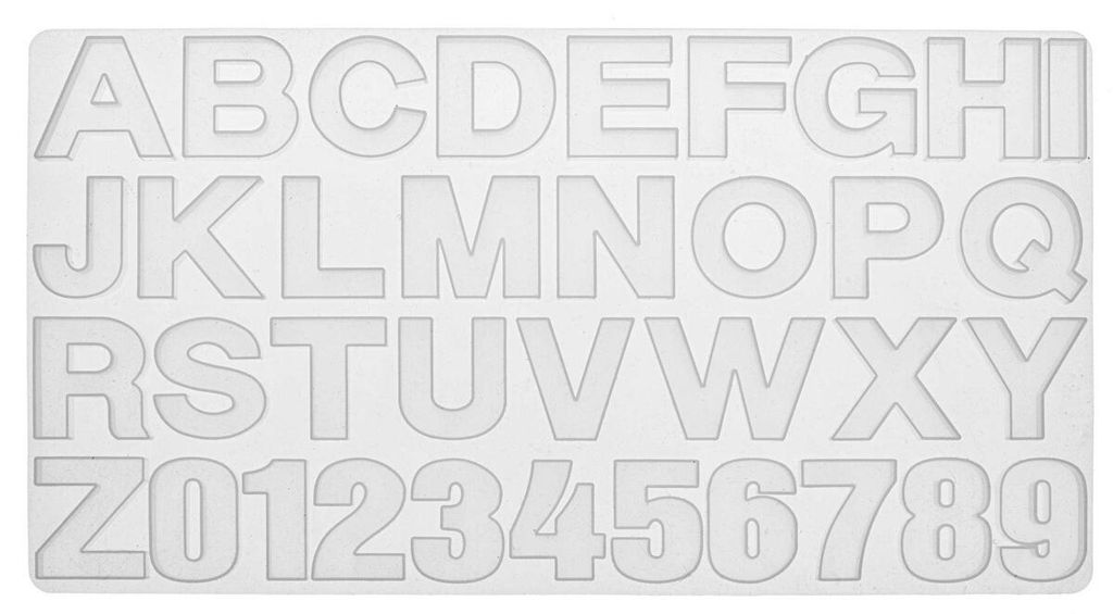 Glorex Silikon-Form Buchstaben und Zahlen