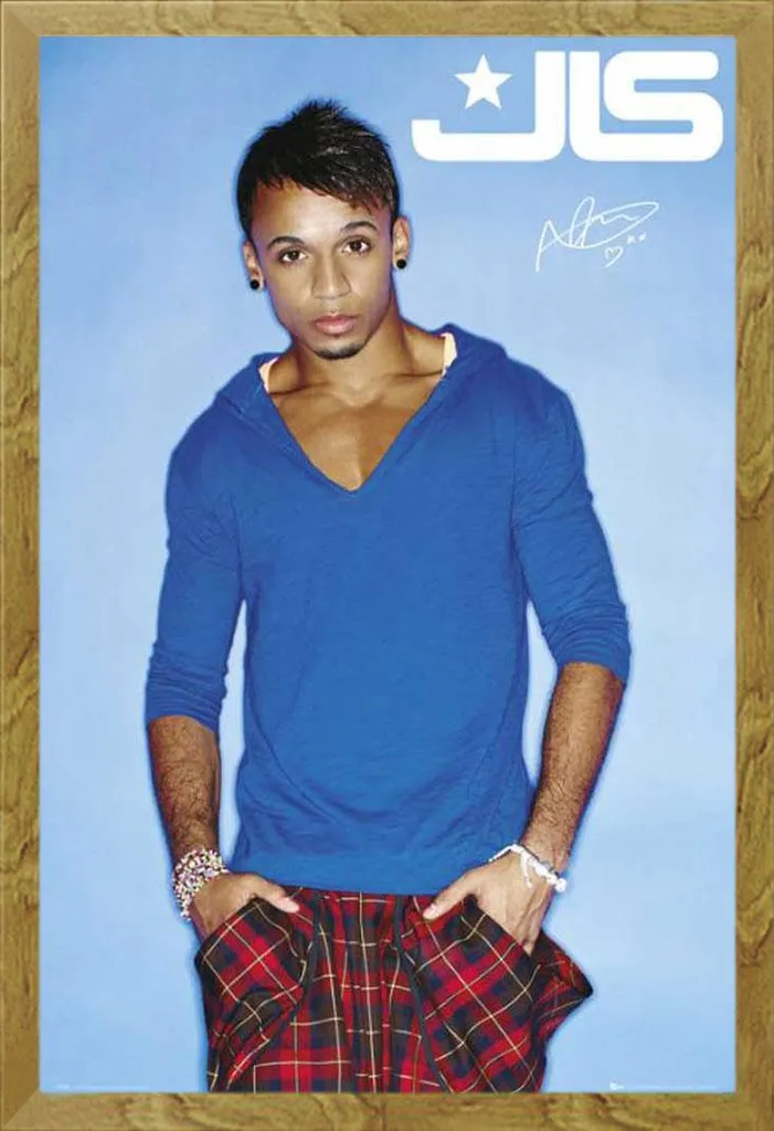 Regalo Ideale: Poster JLS Aston Blue + Cornice Shinsuke MDF Rovere
