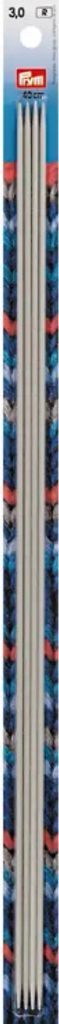 PRYM Strumpfstricknadeln, Aluminium, Länge: 40 cm, Ø 3,50 mm, grau