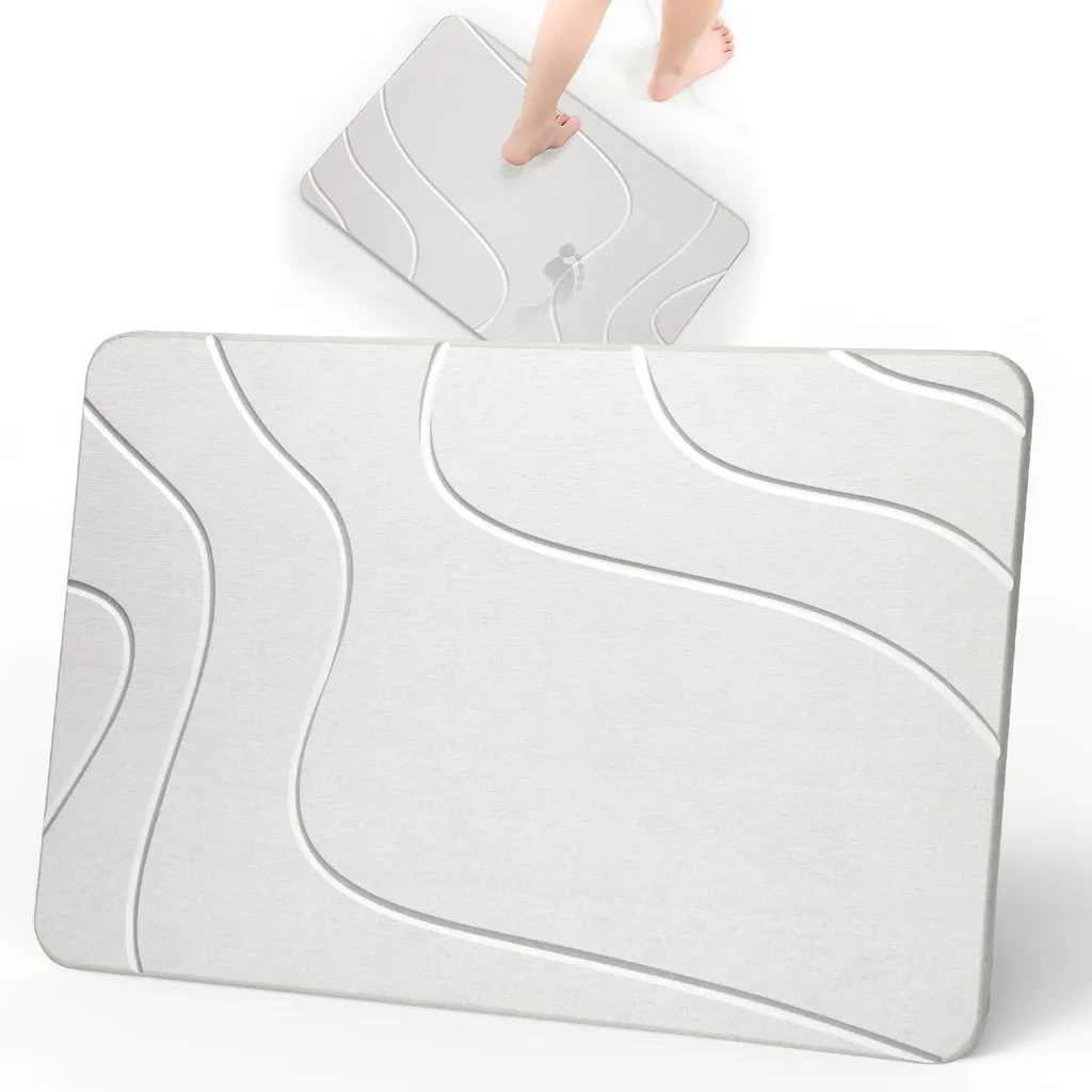 Tapis de sol absorbant en pierre de diatomite pour salle de bain