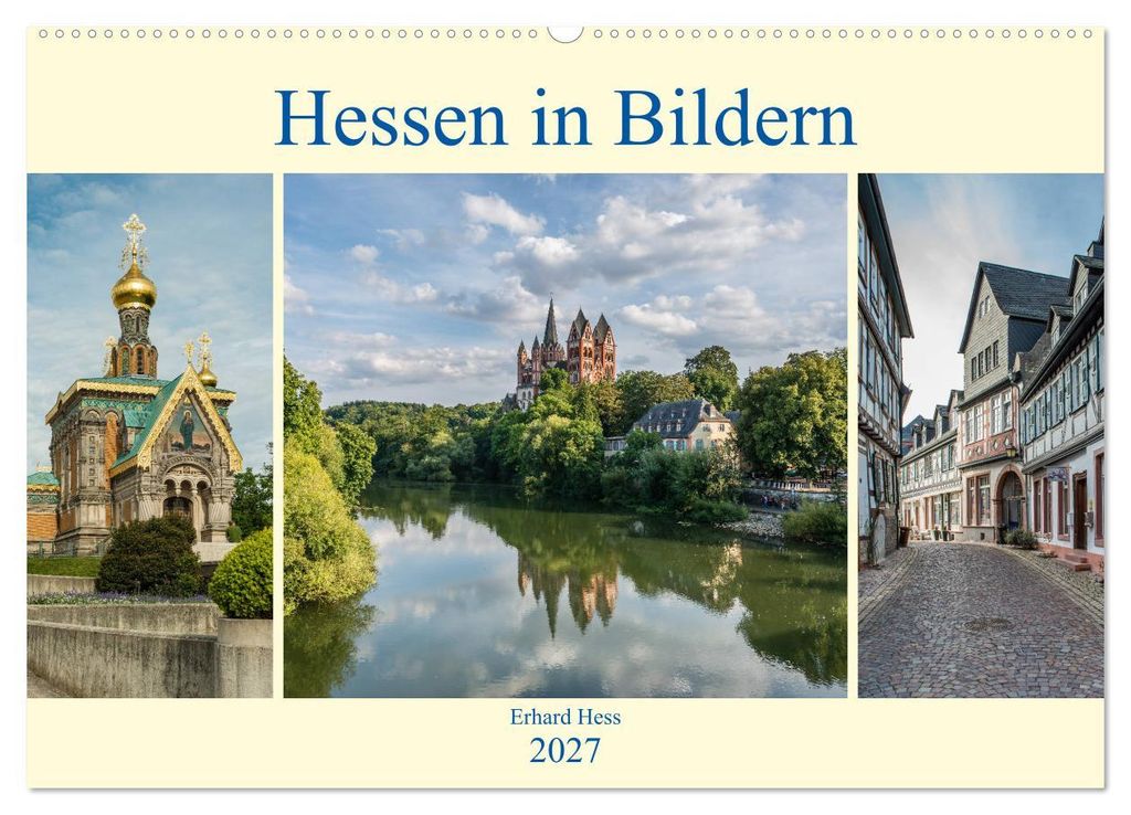 Hessen in Bildern (Wandkalender 2027 DIN A2 quer), CALVENDO Monatskalender