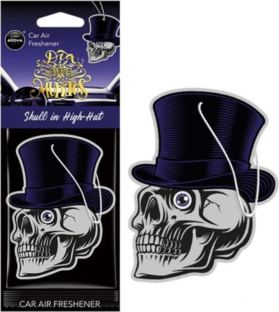 Duftanhänger Dia de los Muertos Schwarzer Oud Totenkopf im Produktbild 