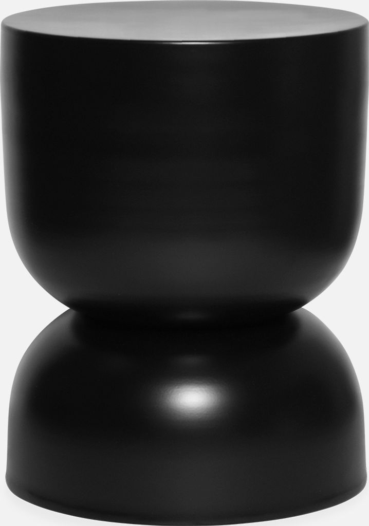 sweeek - Beistelltisch, Couchtisch, Nachttisch aus Metall Ø32 x H42cm - Schwarz