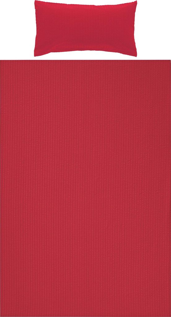 Erwin Müller Bettwäsche Rosenheim" rot 1x 135x200 cm + 1x 40x80 cm"