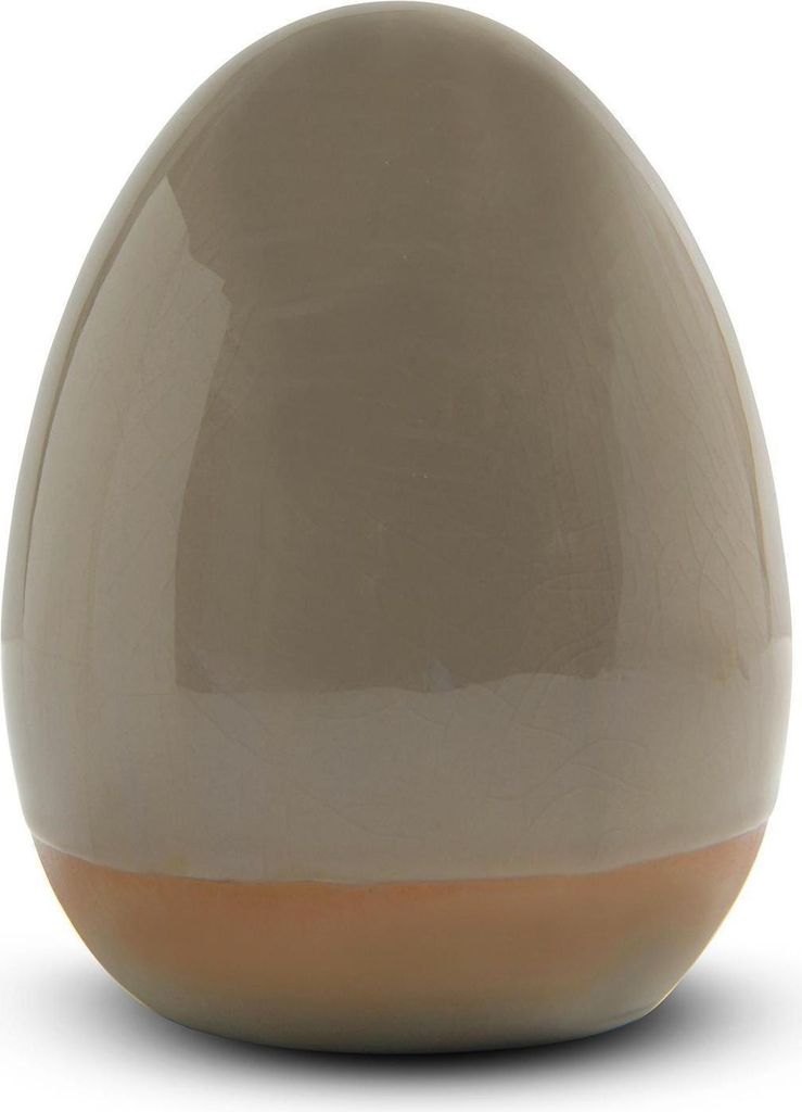 Deko-Ei - 9 x 10,5 cm - Braun - Porzellan - Farbverlauf