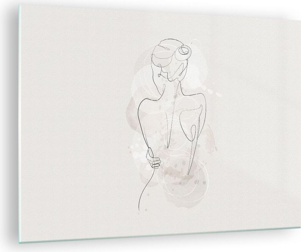 Bilder auf glas - Einteilig - Frau Rücken Rücken - 70x50cm - Glasbilder - Wandbilder - Bilder - zum Aufhängen bereit - Wanddekoration aus Glas -...
