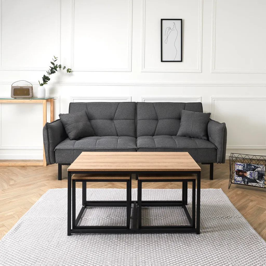 Table Basse X3 Seattle Industrielle - Structure Acier et Plateau Robuste - 8