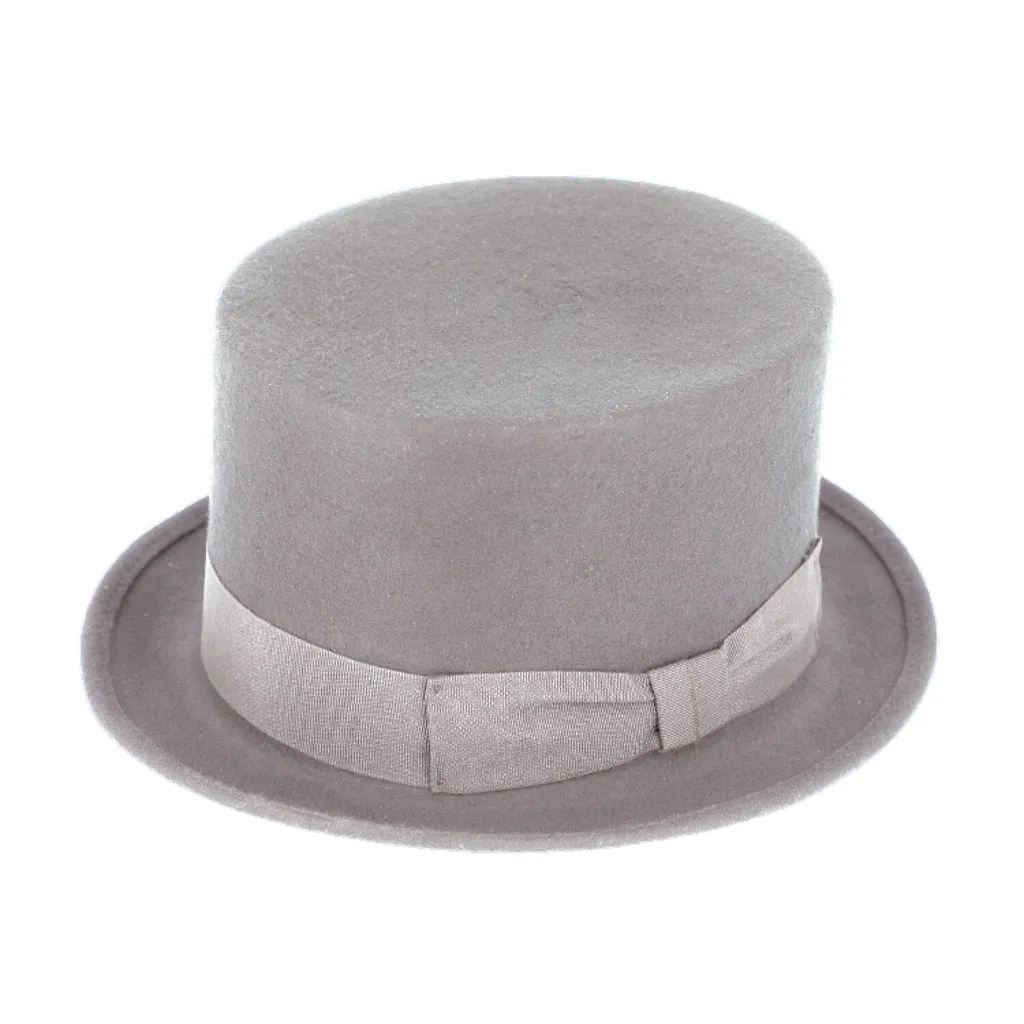 Cilindro Grigio Chiaro Fiebig 13cm - Eleganza per Matrimoni e Gala