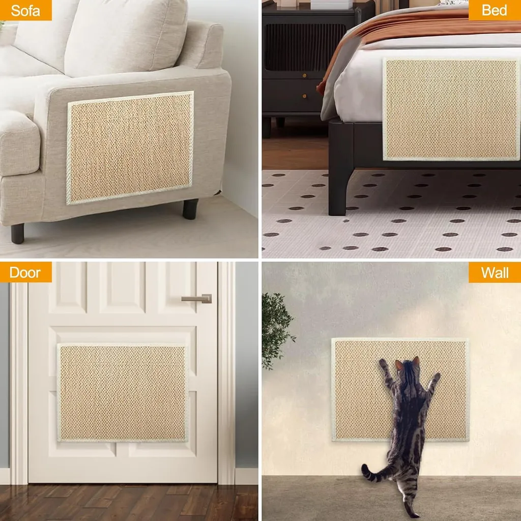 Tapis de Protection Meubles pour Chat en Bambou - Set de 2 Pièces
