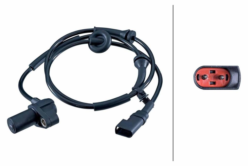 Sensor Raddrehzahl 2-polig Hallsensor 1.075 mm Kabel HELLA für u.a. FORD TRANSIT