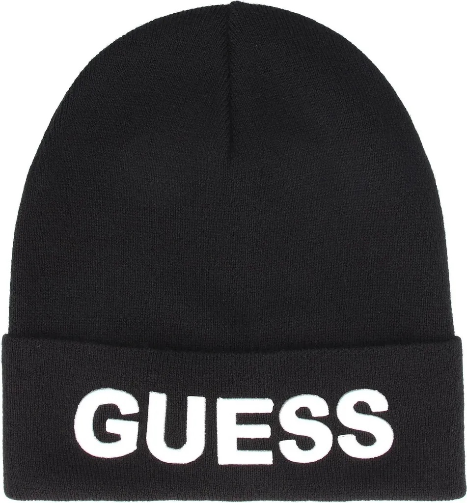 Guess Maxi Bonnet Tricoté - Bonnet d'Hiver de Marque en Maille Douce